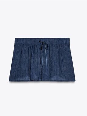 Zara Navy Blue Flowy Shorts